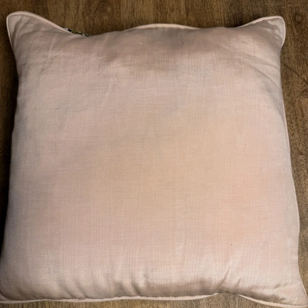 Vintage‎ Floral Woven Tapestry Throw Pillow Square 15in Multicolor Cottagecore